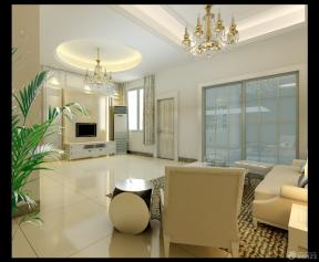 大客厅泛白色地砖装修设计效果图