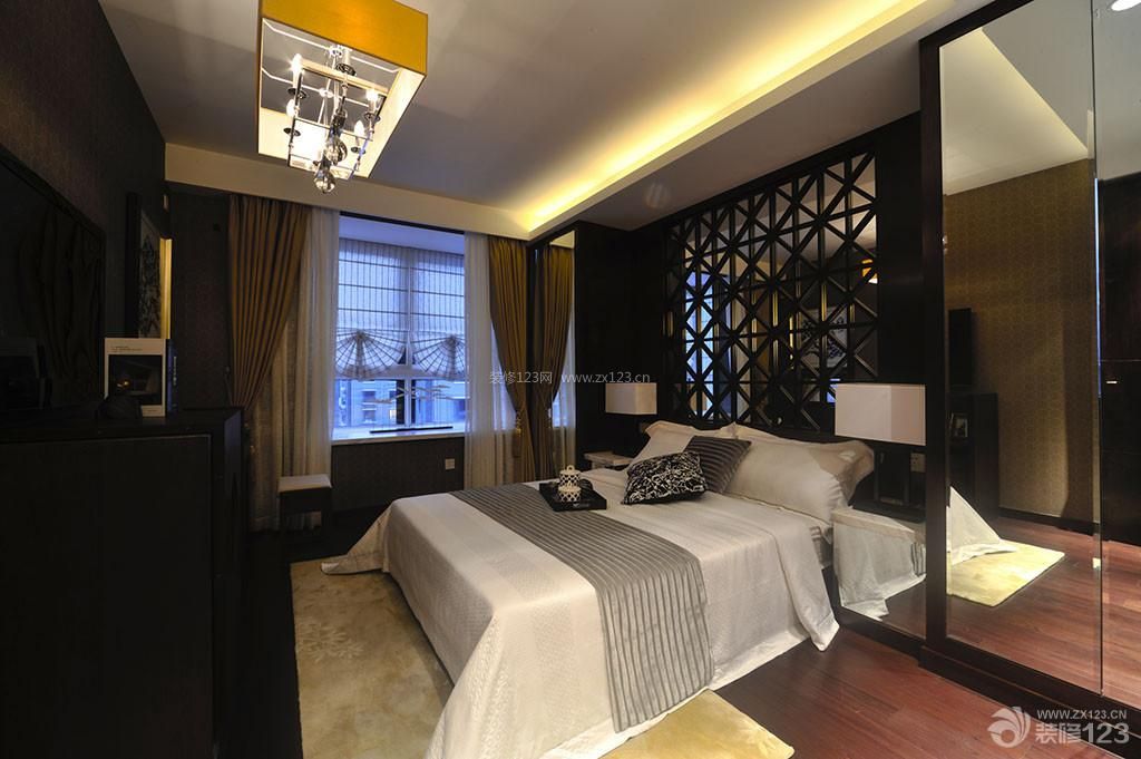 中式风格卧室灯具样板房设计