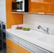 时尚橙色厨房橱柜颜色装修图片