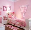 粉红色10平米儿童房个性装修图片