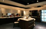 现代风格黑白色厨房橱柜颜色效果图欣赏