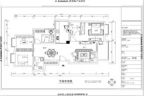 橘子郡114平米三居室平面圖設(shè)計(jì)