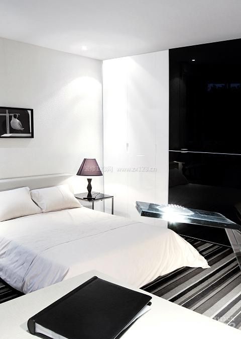 黑白简约家具图片主卧室设计双人床效果图