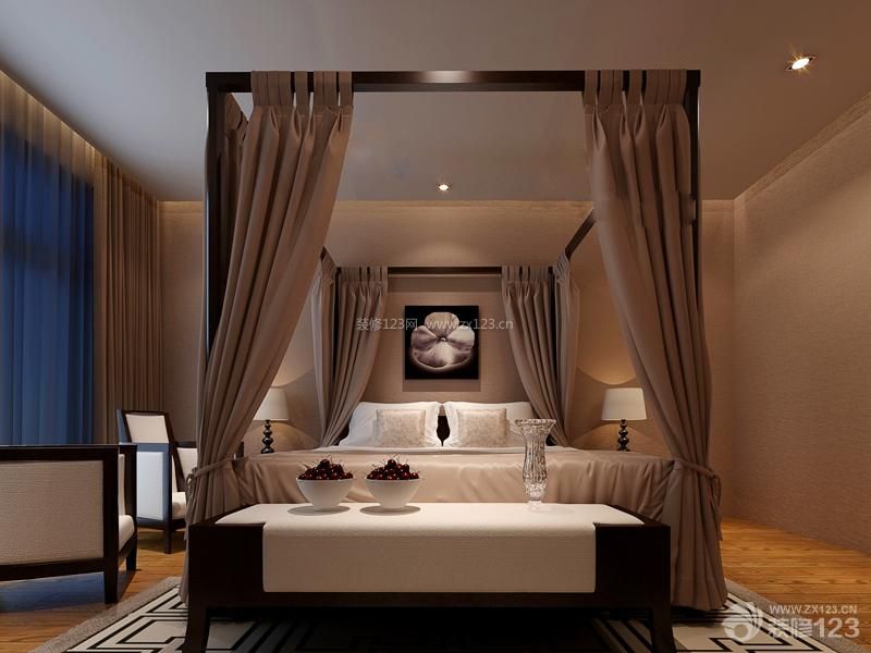 102平米卧室装修风格架子床效果图片