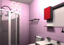 粉色小卫生间装修设计，与从不同的洋溢