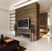 现代客厅液晶电视木质背景墙装修效果图