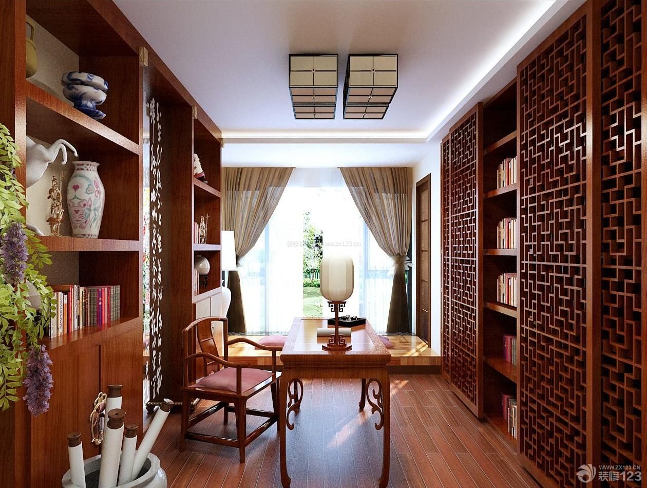 中式风格书房装修设计效果图片