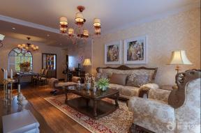 欧式室内装潢 家庭客厅装修效果图 沙发背景墙 