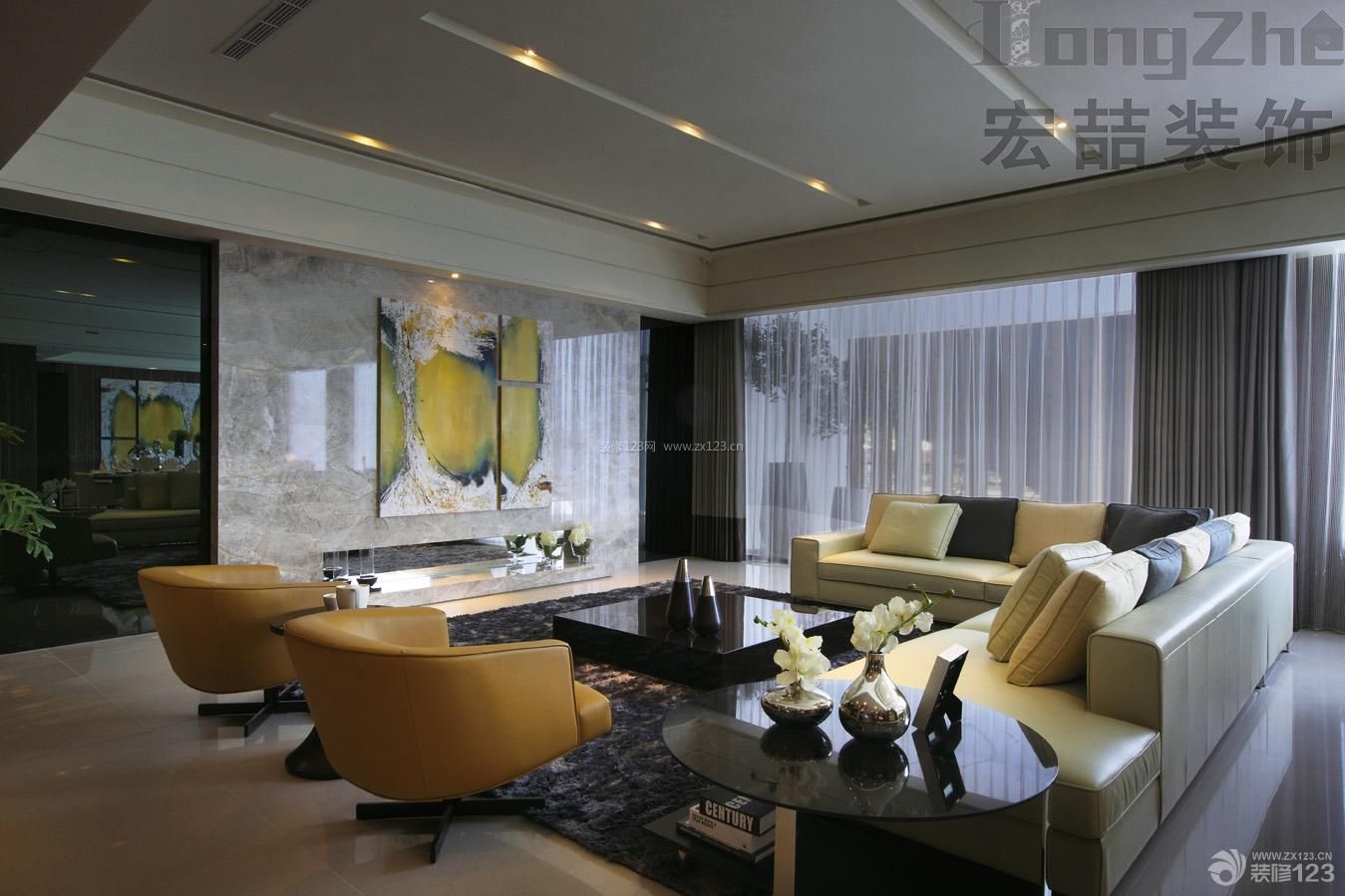 现代家居 客厅装潢设计效果图 组合沙发