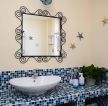 90平米房子地中海风格卫生间马赛克瓷砖装饰图片