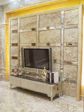 2014最新三居室客厅微晶石瓷砖电视背景墙装修案例