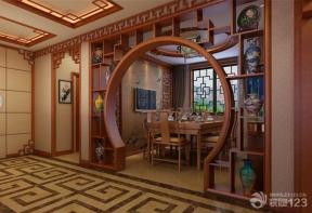 中式博古架 餐厅隔断装修效果图