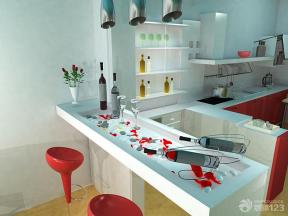 厨房橱柜颜色效果图 吧台隔断