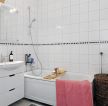 54平米小户型卫浴白色瓷砖设计图片