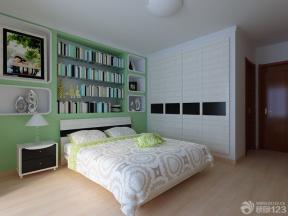 卧室壁橱效果图 交换空间背景墙 婚房卧室装修效果图