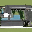 2014最新现代四合院别墅带泳池设计图