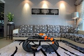 现代设计风格 新房客厅装修效果图 转角沙发