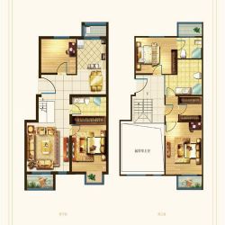 汤泉墅二期k3跃层户型4室2厅3卫 190.00㎡