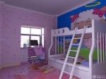 创意个性10平米儿童房飘窗改书桌装修效果图大全2014图片