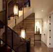 混搭风格别墅楼梯间创意灯饰设计效果图