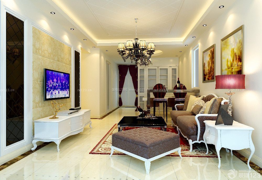 现代风格颜色搭配 时尚客厅 组合沙发