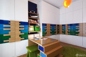 儿童书柜图片 转角书柜效果图 7平米书房装修
