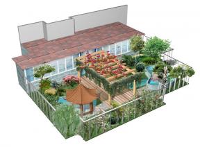屋顶花园 中式风格设计 
