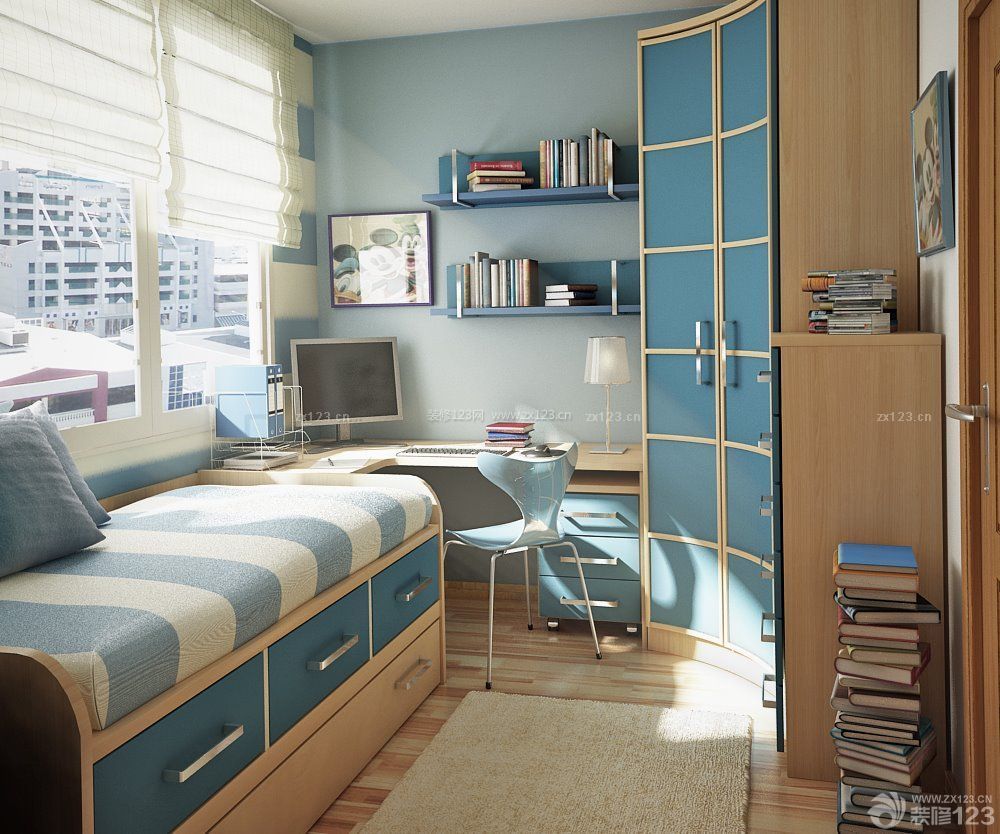 宜家风格54平米小户型超小卧室设计图片