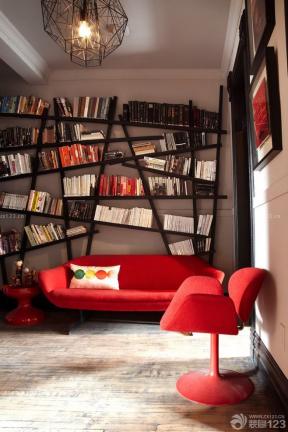 绚丽温馨小洋房家用书柜设计实景图
