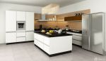 现代风格110平米家居开放式厨房设计图片