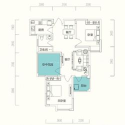 华盛大运城户型图二期a2户型 3