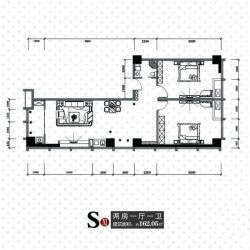 天一大厦·天天公寓户型图S11户 面积:162.05m2