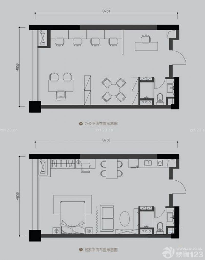 CBC拓基广场户型图B户型 1室1厅 面积:50.00m2