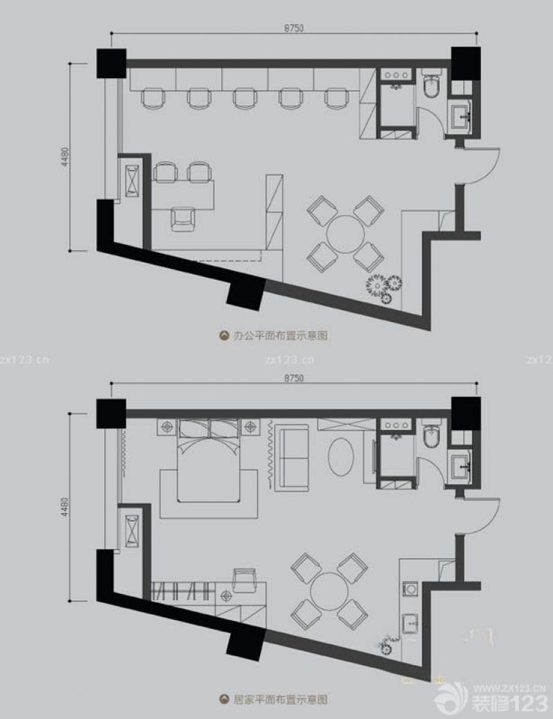 CBC拓基广场户型图C户型 1室1厅 面积:60.00m2