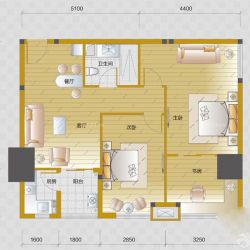 北城世纪城公寓户型图公寓91平 面积:91.00m2