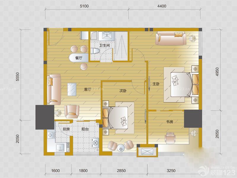 北城世纪城公寓户型图公寓91平 面积:91.00m2