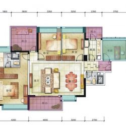 卓越皇后道户型图89平07户型奇 面积:89.00m2