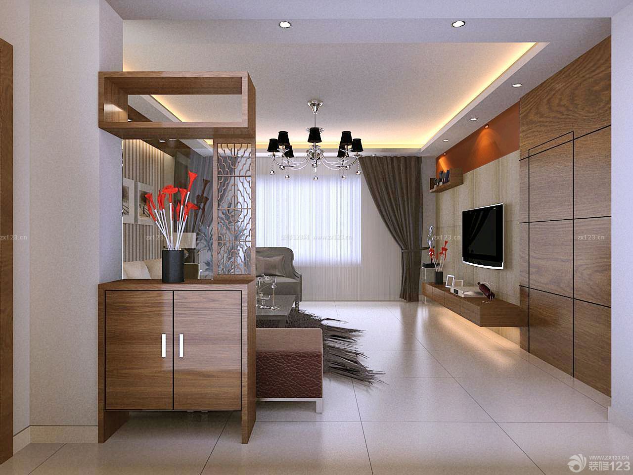 最新80平米家居现代风格实木鞋柜设计效果图