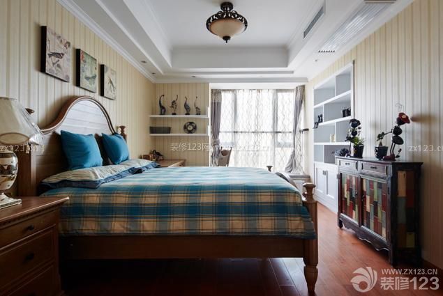 美式卧室装修效果图 床头背景墙