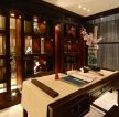 中式风格140平米家装室内书房红木写字台装饰效果图