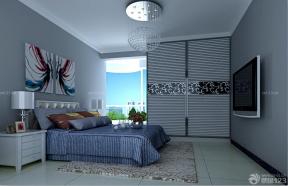 卧室颜色搭配双人床背景墙装饰图大全