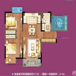 朗诗·太湖绿郡户型图朗诗赞城 面积:90.10m2