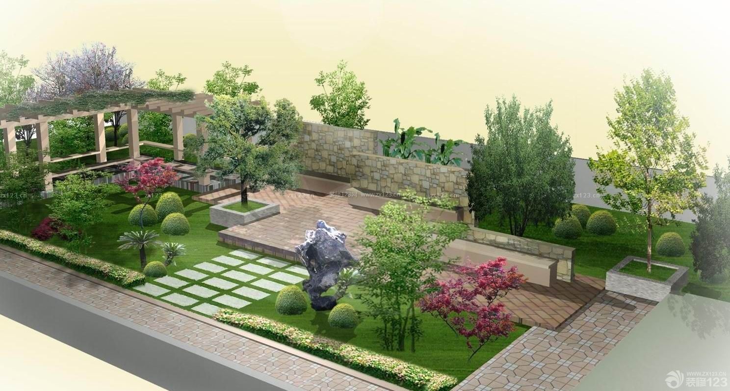 别墅屋顶花园设计效果图大全