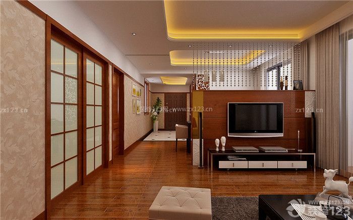 新中式风格 休闲区布置 电视背景墙