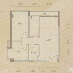 佳润云凯雅寓户型图11户型 1室 面积:41.00m2