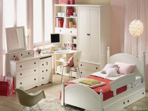 宜家家居风格儿童卧室写字台书柜组合设计效果图大全