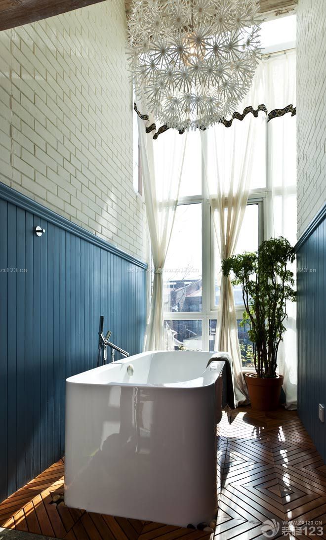 美式地中海混搭风格2014浴室装修图片