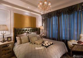 欧式家装设计效果图 大卧室 床头背景墙