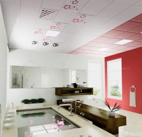 现代风格家庭浴室铝扣板贴图设计效果图