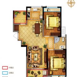 禹洲中央广场户型图5、6、7#楼 面积:94.67m2